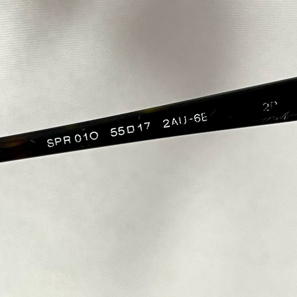 Prada | (SPR010) conceptual black/brown polarized green-tinted sunglasses & case - Picture 4 of 7